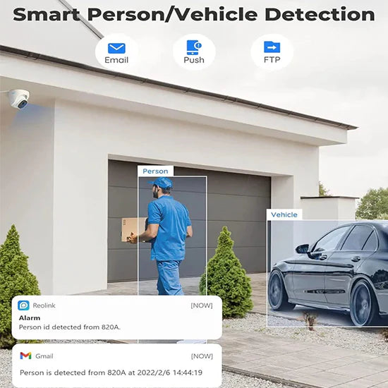 Reolink RLC-820A 4K PoE Dome Camera – Outdoor IP Security with Human/Vehicle Detection WITHOUT BOX