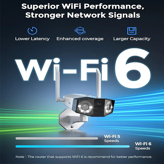 REOLINK 4K WiFi Security Camera 4MP with Ultra-Wide Angle, 2.4/5 GHz Plug-in WiFi Outdoor Camera without box AND LOCAL STAND colour FADE