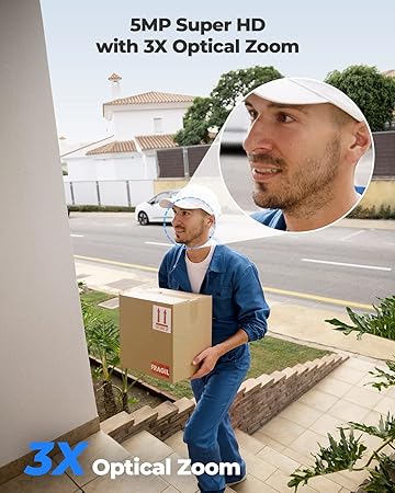 REOLINK E1 Pan Tilt WiFi Camera 5MP for Indoor and Outdoor Home Security WITHOUT BOX MINOR SCTARCHES ON BODY COLOUR FADE