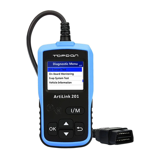 OBD2/EOBD Scanner, Topdon ArtiLink 201 Auto Code Scanner Check Engine Code Reader with O2 Sensor Test without box