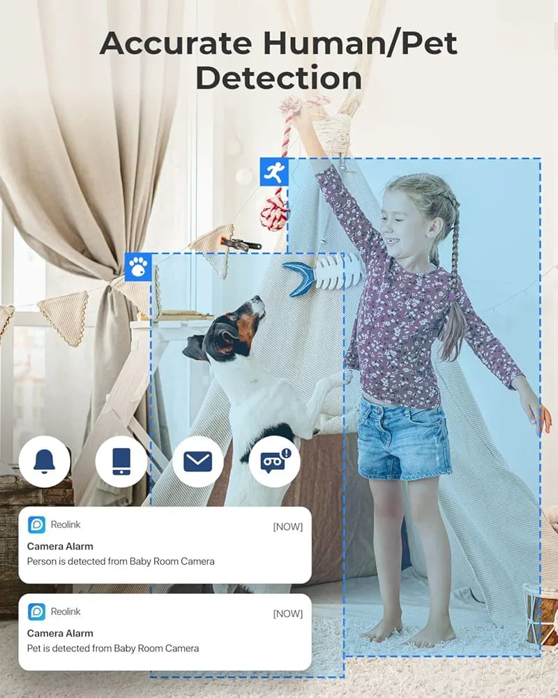 REOLINK E1 Indoor WiFi Camera – 360° Baby & Pet Monitor with Night Vision & 2-Way Audio