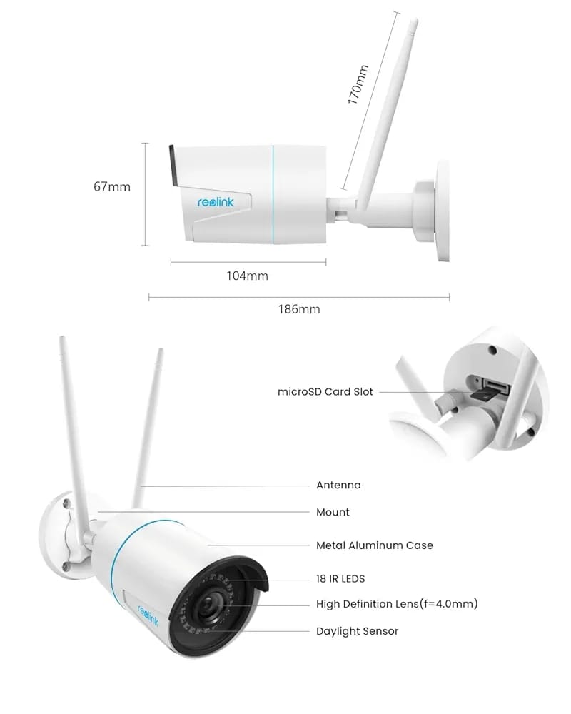 Reolink RLC-510WA 5MP Dual-Band WiFi Outdoor Security Camera {WITHOUT BOX}