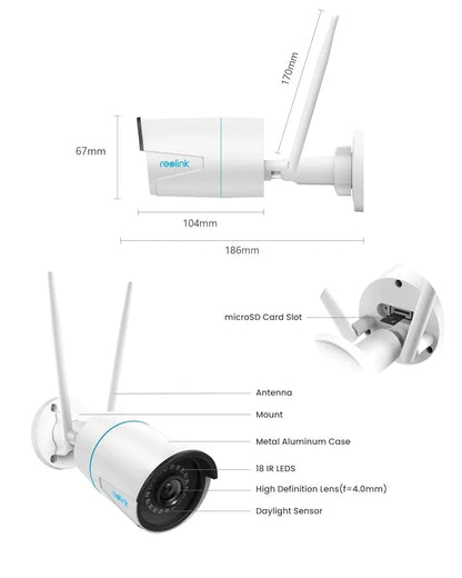 Reolink RLC-510WA 5MP Dual-Band WiFi Outdoor Security Camera {WITHOUT BOX}