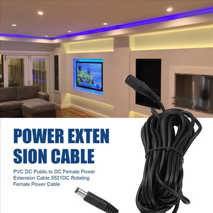 5M DC Power Extension Cable – Male to Female Plug for CCTV, LED Lights, Adapters