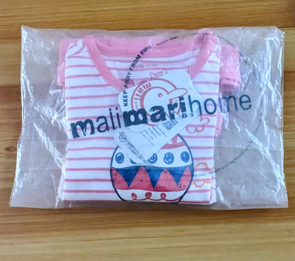 Pink Striped Baby Shirt – Full Frock Style | Organic Cotton | Art No. CM0041