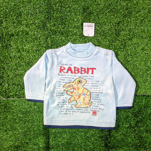 Baby Sweatshirt – Year of the Rabbit Print | Soft Double Cotton Full Sleeve Top | CM0079
