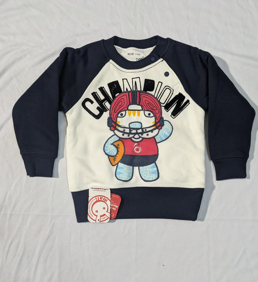 Full Sleeves Baby Shirt with Champion Cartoon – Double Cotton & Polyester Filling | Art Number CM0075