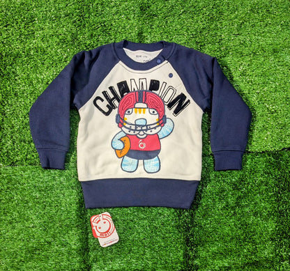 Full Sleeves Baby Shirt with Champion Cartoon – Double Cotton & Polyester Filling | Art Number CM0075