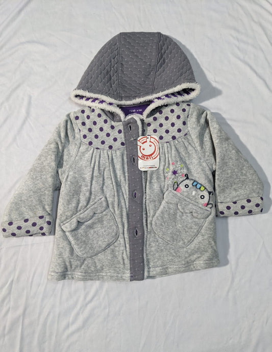 Full Sleeve Grey Hoodie – Double Cotton with Polyester Filling | CM0056