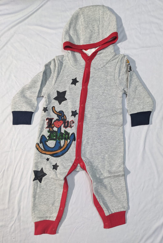 Full Body Romper with Hood – Double Cotton Fabric | Soft & Comfortable | CM0090
