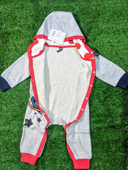 Full Body Romper with Hood – Double Cotton Fabric | Soft & Comfortable | CM0090