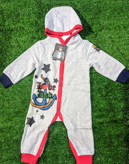 Full Body Romper with Hood – Double Cotton Fabric | Soft & Comfortable | CM0090