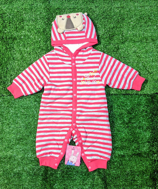 Full Body Romper with Hood – Double Cotton & Polyester Filled | Grey Lining | CM0058