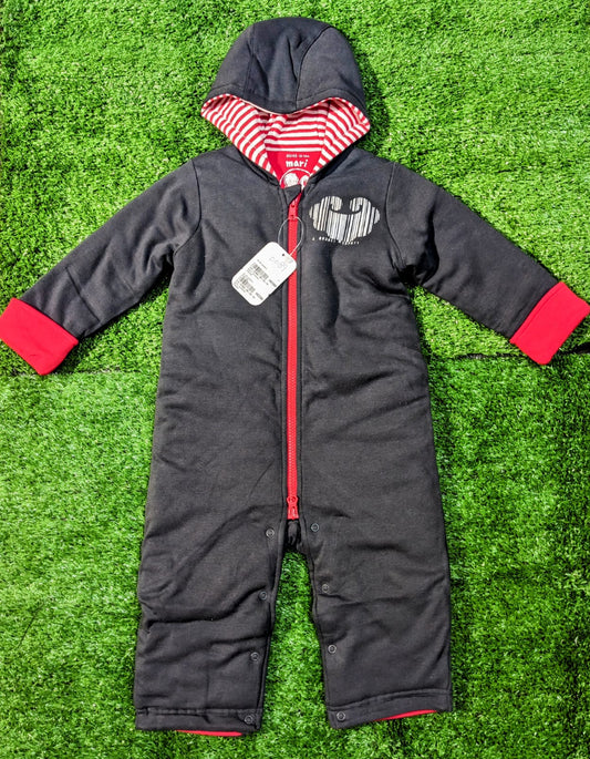 Black Full Body Romper with Hood – Double Layered, Polyester Filled, Cotton Lined | CM0089
