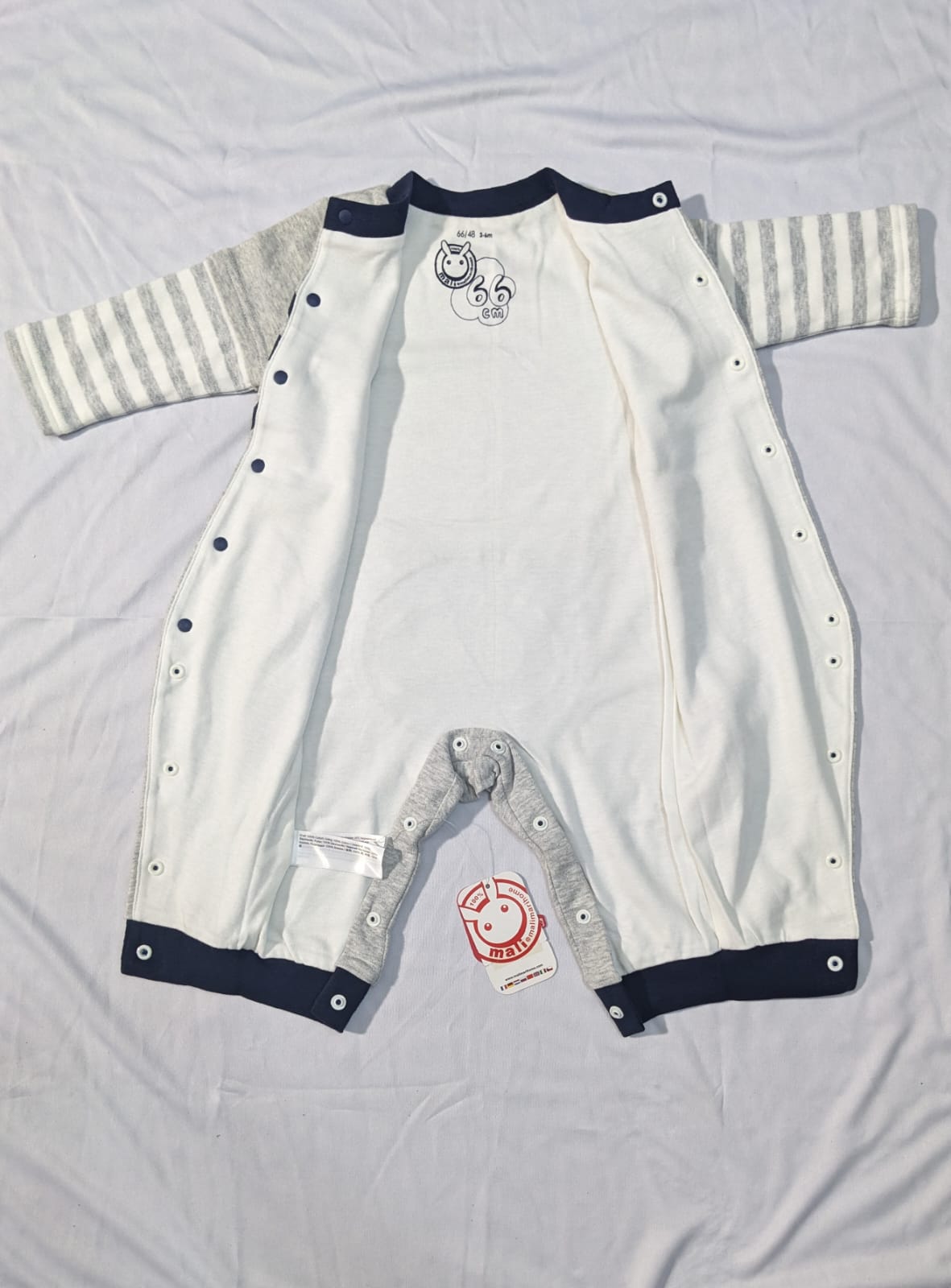 Full Body Romper – Grey Double Cotton | No Filling, Lightweight & Soft | CM0059