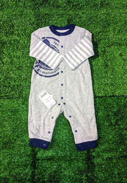 Full Body Romper – Grey Double Cotton | No Filling, Lightweight & Soft | CM0059