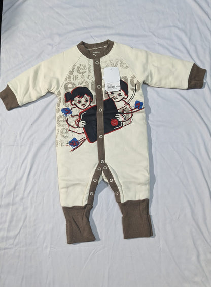 Full Body Romper – Double Cotton with Polyester Filling | Twins Cartoon Design | CM0072