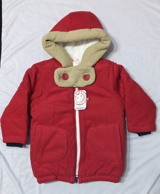 Red Full Sleeves Baby Hoodie | Double Cotton with Polyester Filling | Art No. CM0094