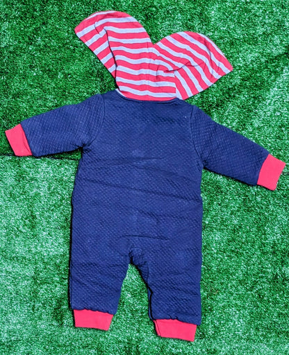 Full Sleeves Baby Romper with Hoodie | Double Layered Winter Wear | Art No. CM0100