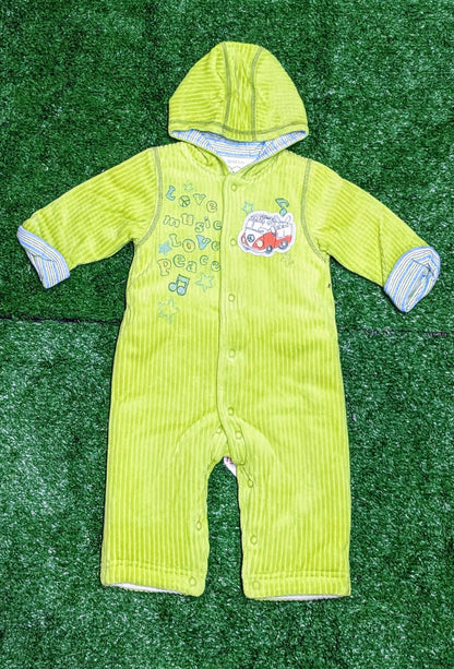 Full Sleeves Baby Romper with Hoodie | Double Cotton Fabric | Art No. CM0114