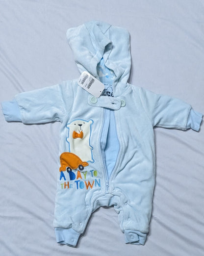 Full Sleeves Baby Romper with Hoodie | Double Cotton & Polyester Filling | Art No. CM0120