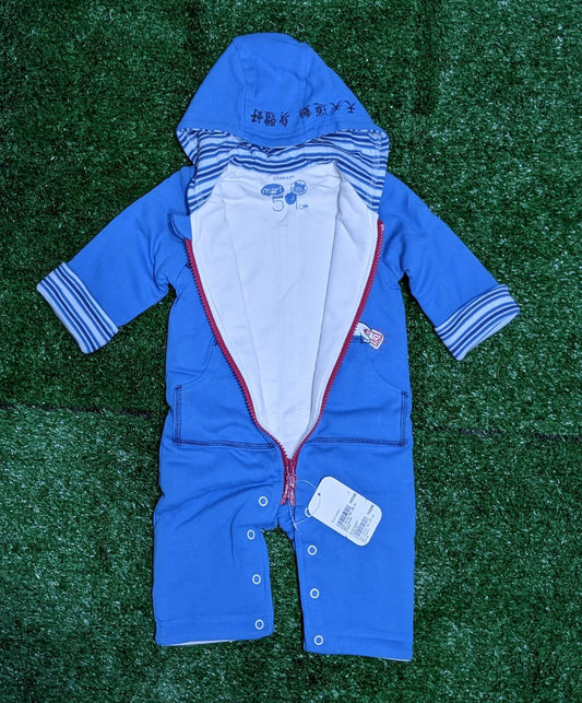 Full Sleeves Baby Romper with Hoodie | Double Cotton Fabric | Art No. CM0122