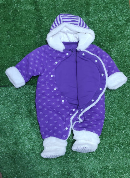 Full Body Baby Romper with Hoodie | Full Sleeves | Soft & Warm | Art No. CM0127