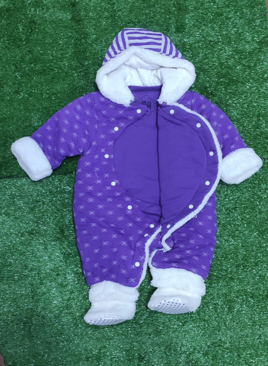 Full Body Baby Romper with Hoodie | Full Sleeves | Soft & Warm | Art No. CM0127