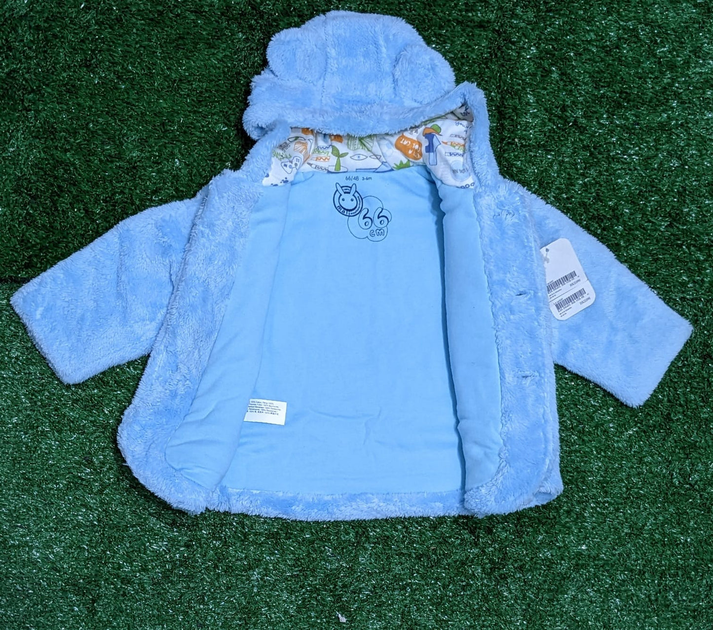 Full Sleeves Baby Romper with Hoodie | Outer Fur & Double Cotton | Art No. CM0130