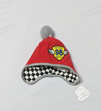 Red Baby Cap with Ear Covers | Winter Essential | Soft & Warm | Art No. CM0135
