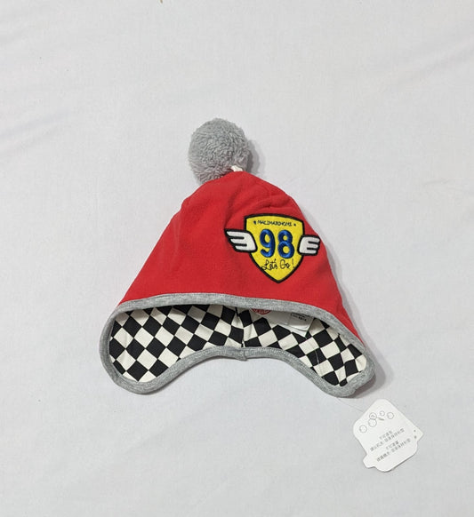 Red Baby Cap with Ear Covers | Winter Essential | Soft & Warm | Art No. CM0135