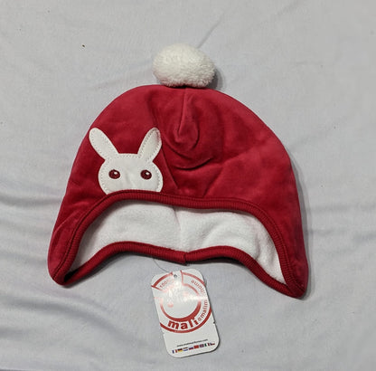 Red Ear Cover Baby Cap | Warm & Soft Winter Hat for Babies | Art No. CM0140