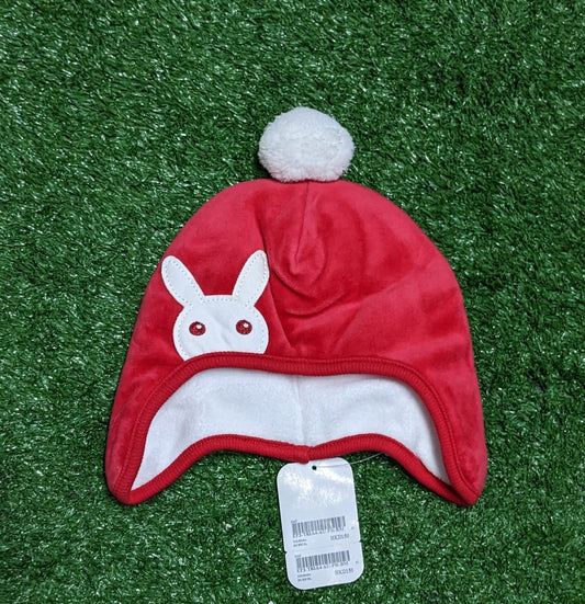 Red Ear Cover Baby Cap | Warm & Soft Winter Hat for Babies | Art No. CM0140