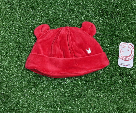 Red Baby Cap with Rabbit Side Ears | Cute & Cozy Winter Hat | Art No. CM0141