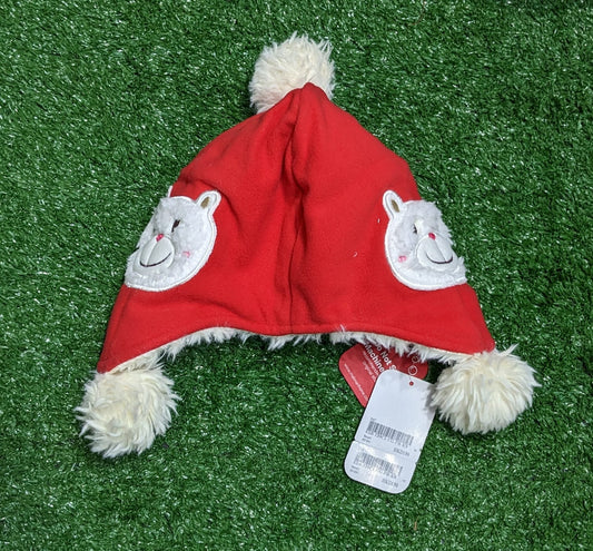 Red Baby Cap with Inner Fur & Full Ear Coverage | Winter Essential | Art No. CM0144