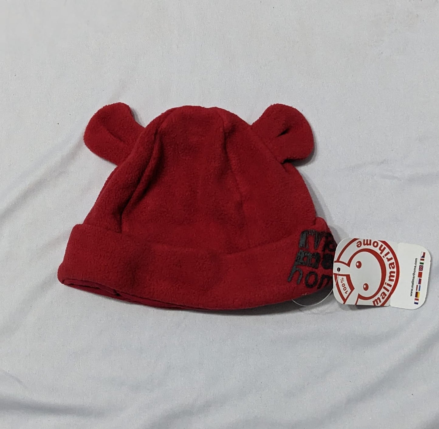 Red Baby Cap with Ear Covers | Double Cotton Winter Cap | Art No. CM0152