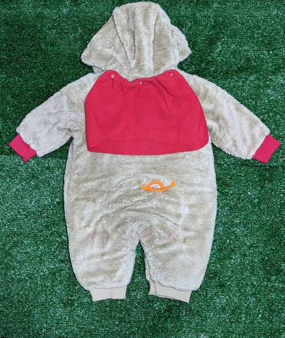 Baby Romper with Hoodie & Outer Fur | Double Cotton with Polyester Filling | Art No. CM0178