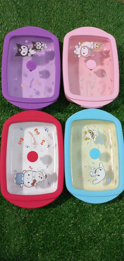 Hello Kitty Airtight Food Container | 800ml Borosilicate Glass | Microwave & Oven Safe