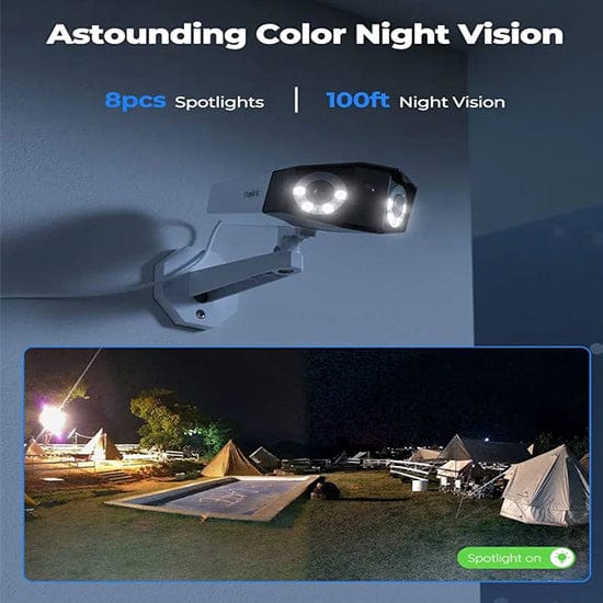Reolink Duo PoE 4MP Dual-Lens 180° Camera – Color Night Vision, 2-Way Talk, 256GB Support