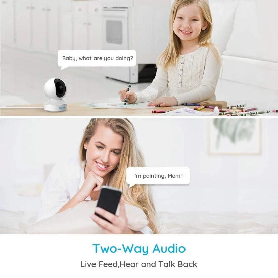 Reolink E1 ZOOM AUTO TRACKING 5mp 360• wifi camera 2 way audio 3x optical zoom motion detection ir night vision Control with mobile app WITHOUT BOX
