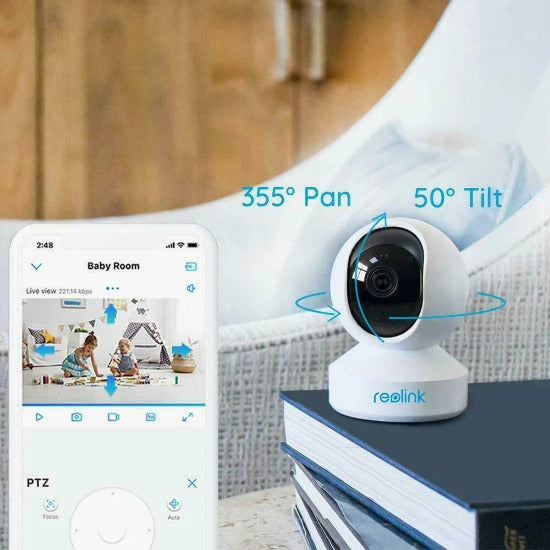 Reolink E1 ZOOM AUTO TRACKING 5mp 360• wifi camera 2 way audio 3x optical zoom motion detection ir night vision Control with mobile app WITHOUT BOX