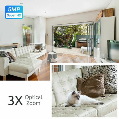 Reolink E1 ZOOM AUTO TRACKING 5mp 360• wifi camera 2 way audio 3x optical zoom motion detection ir night vision Control with mobile app WITHOUT BOX