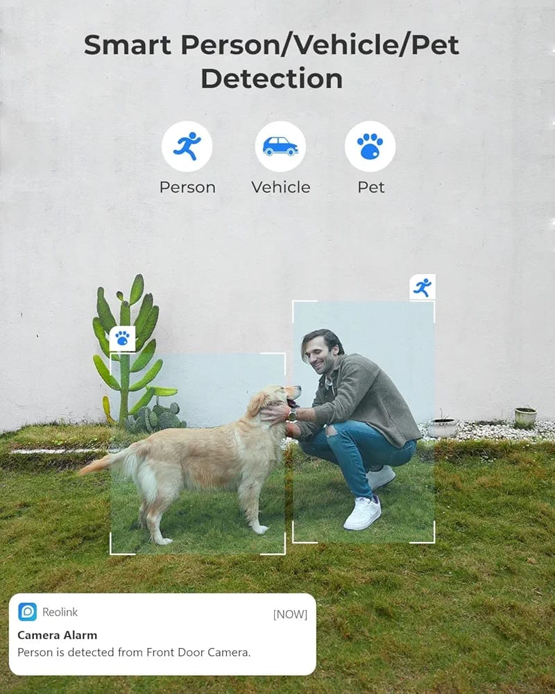 REOLINK 81MA 8mp 4k dual lens camera with motion detection colour night vision 2 way audio  Without box