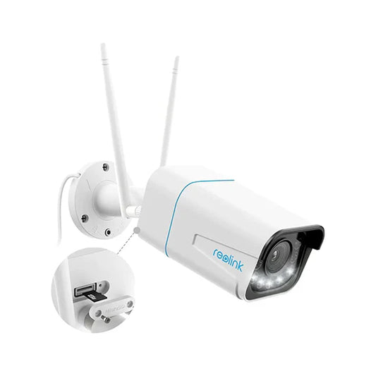 Reolink RLC-511WA 5MP Wired/WiFi Camera – 5× Zoom, Colour Night Vision, 2-Way Audio, Full Kit